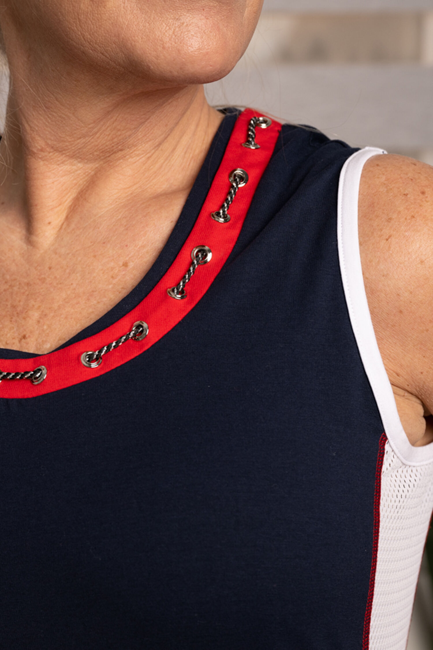 Marbella Sleeveless Grommet Detail Top Image 2