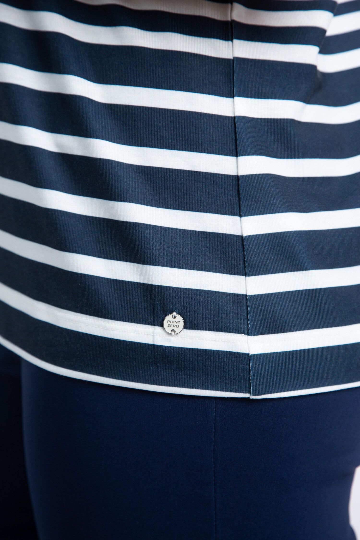 Cap Sleeve Striped Crewneck Top Image 4