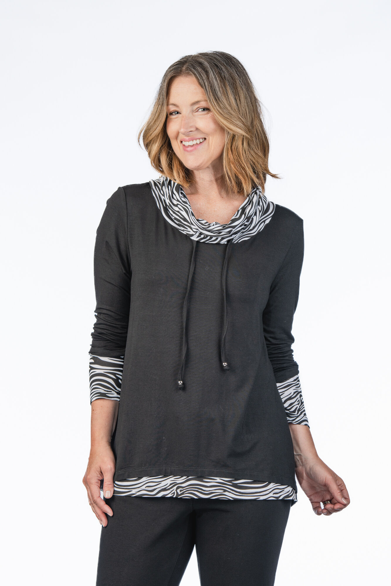 Zebra Athleisure Sweater  Image 1