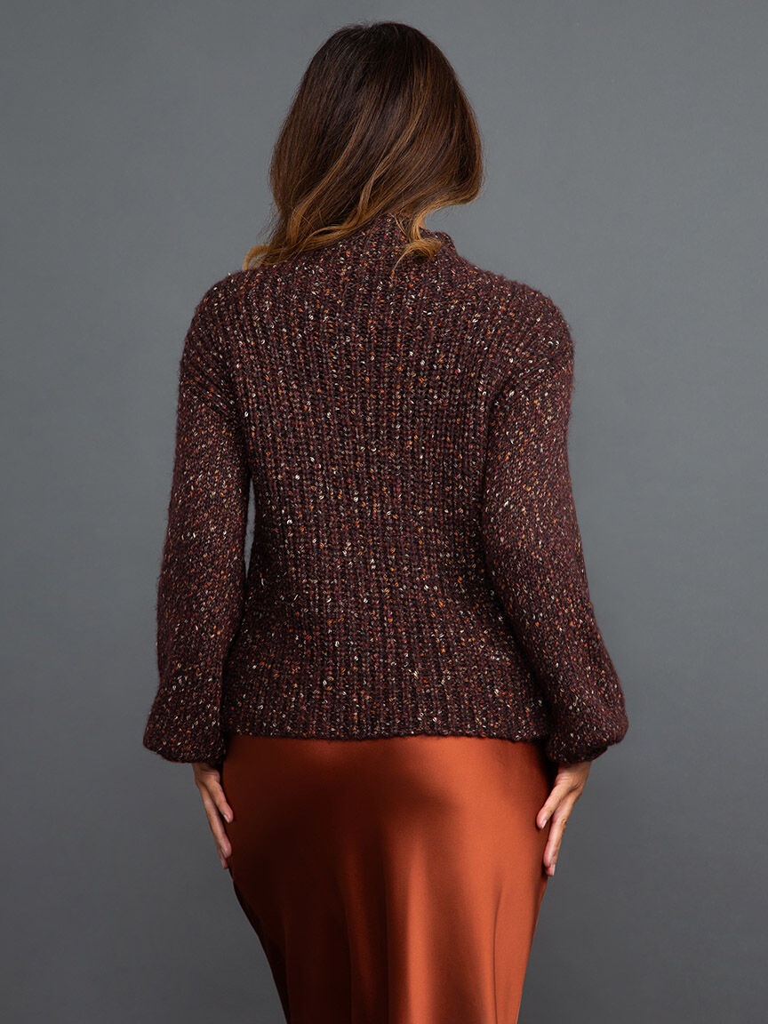 Oversized Funnel Neck Sweater Image 4