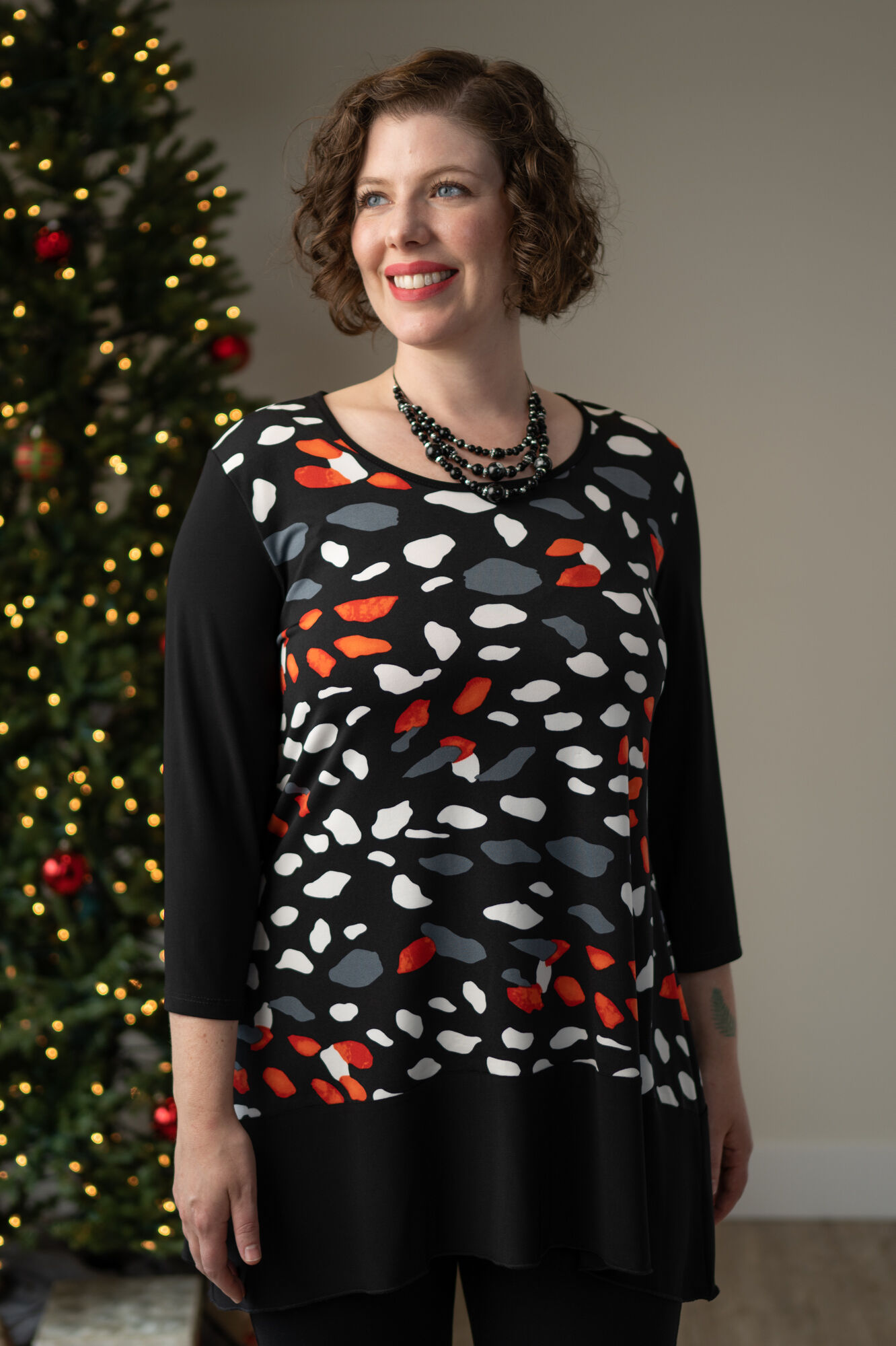 Contrast Crew Top  Image 1