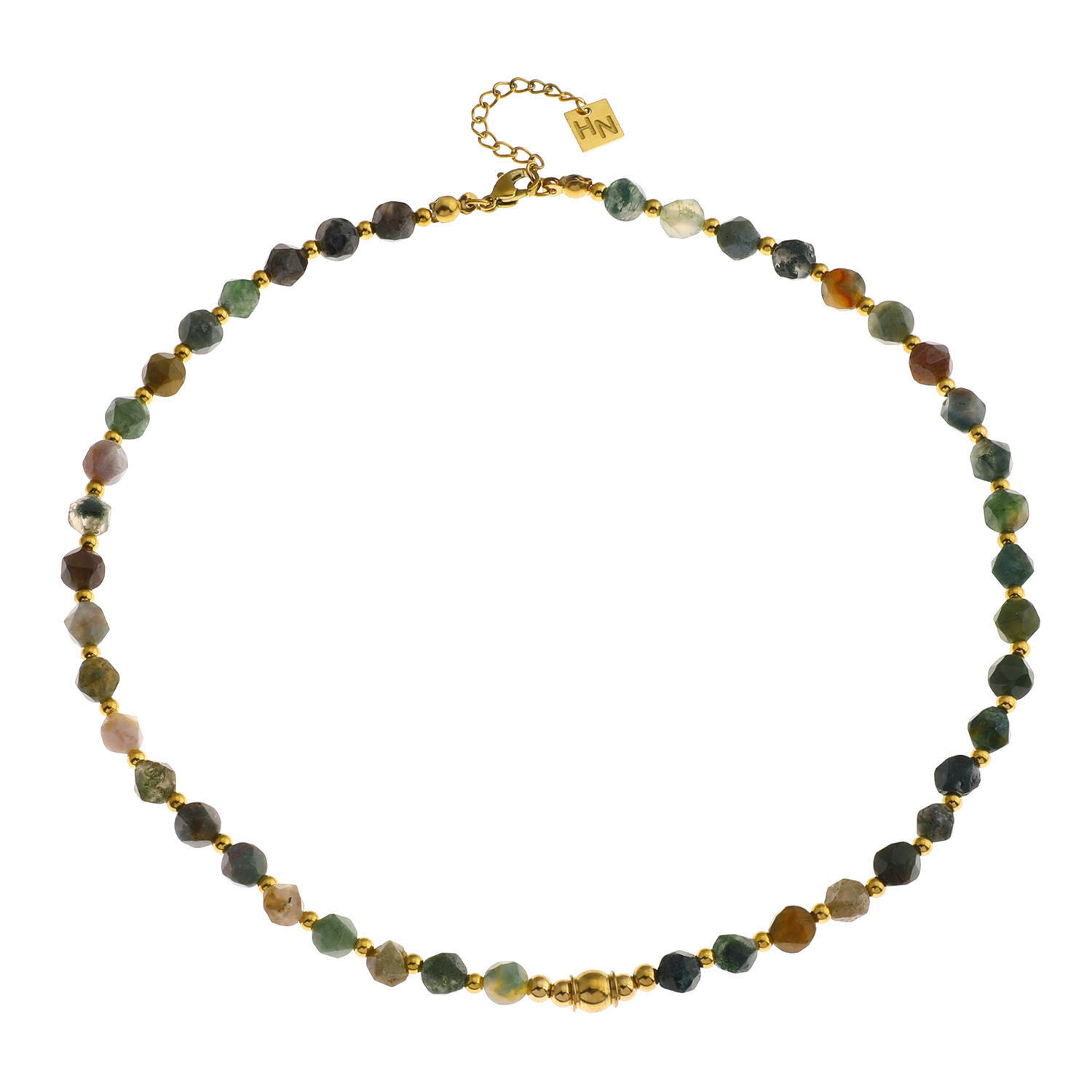 JULIETA India Agate Stones & Gold Necklace Image 6
