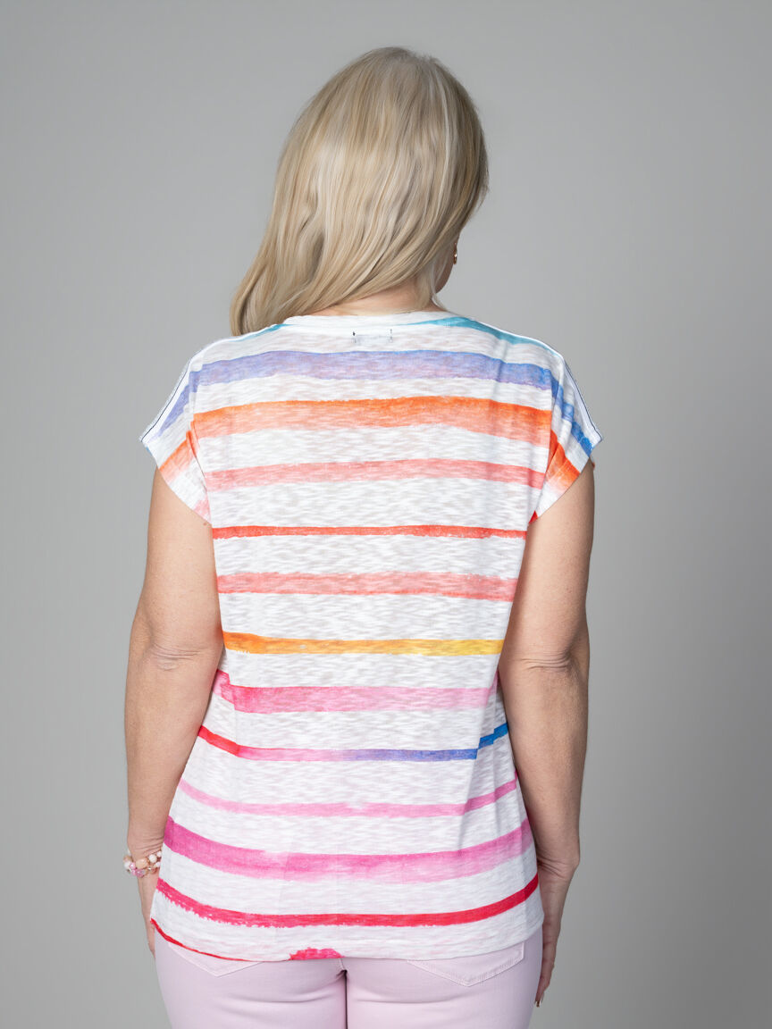 Short Sleeve Striped Top 