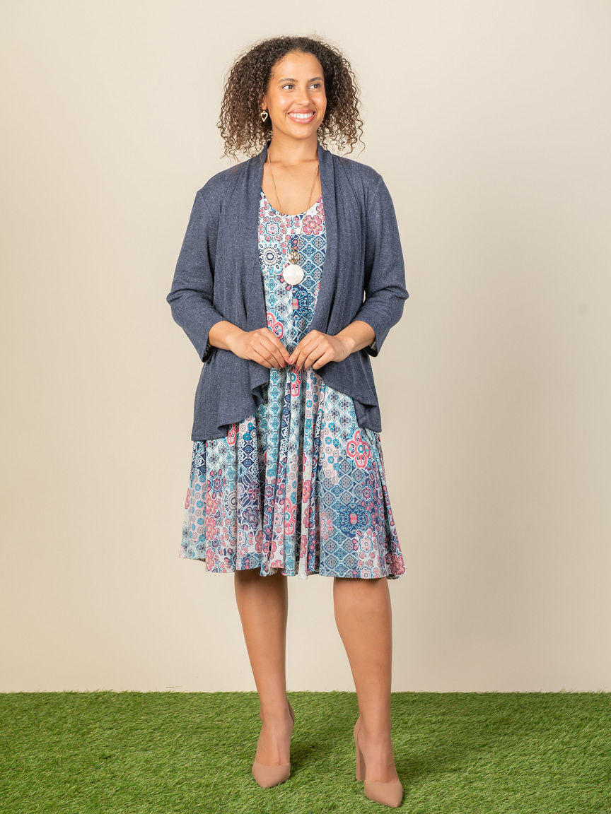 Sleeveless Printed Scoop Neck Midi Dress Image 4