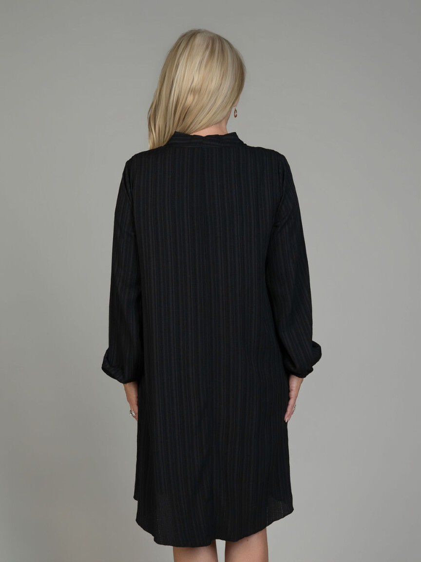 Long Sleeve Crinkle Pleated Dress