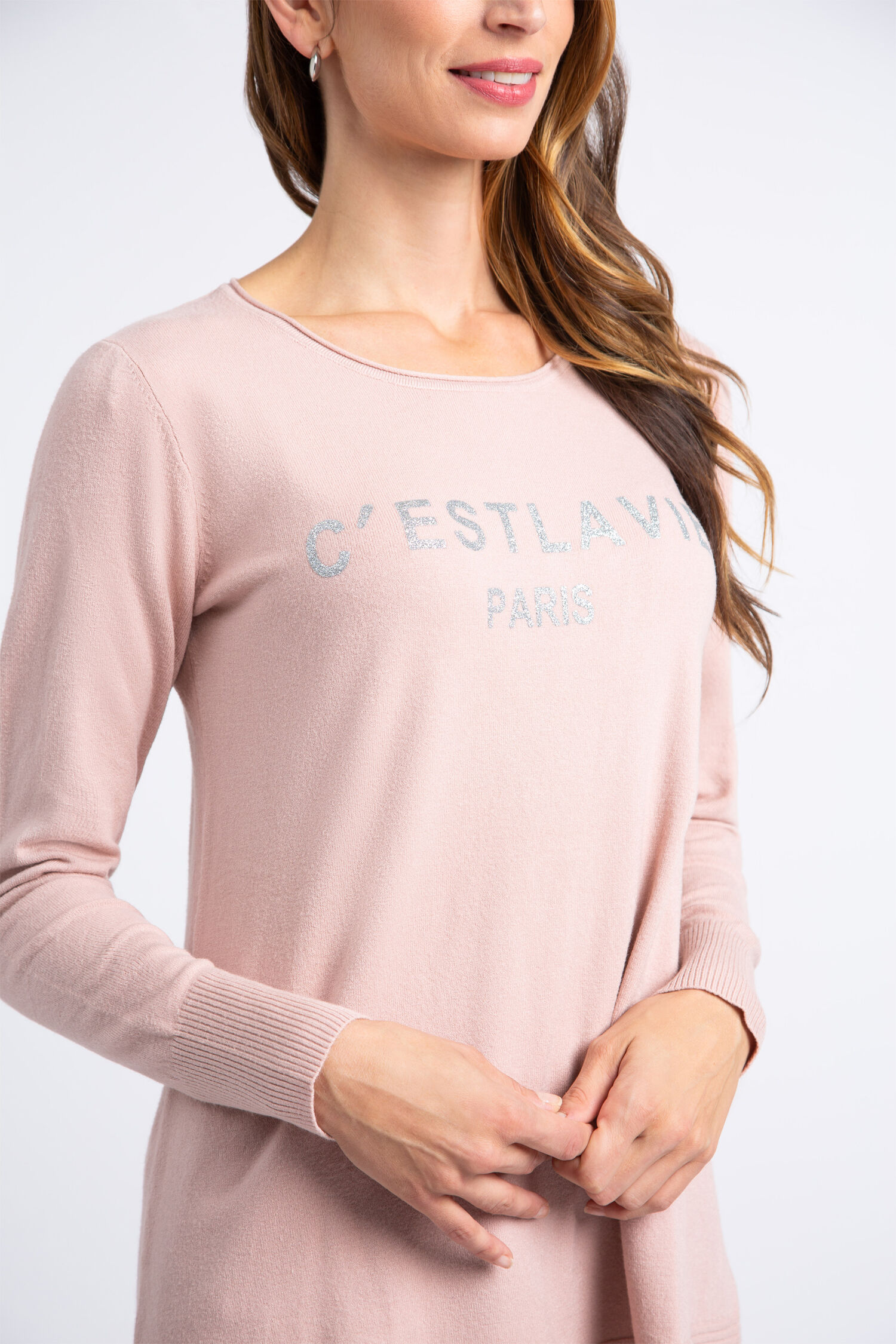 C&rsquo;est La Vie Long Sleeve Tunic Top Image 4