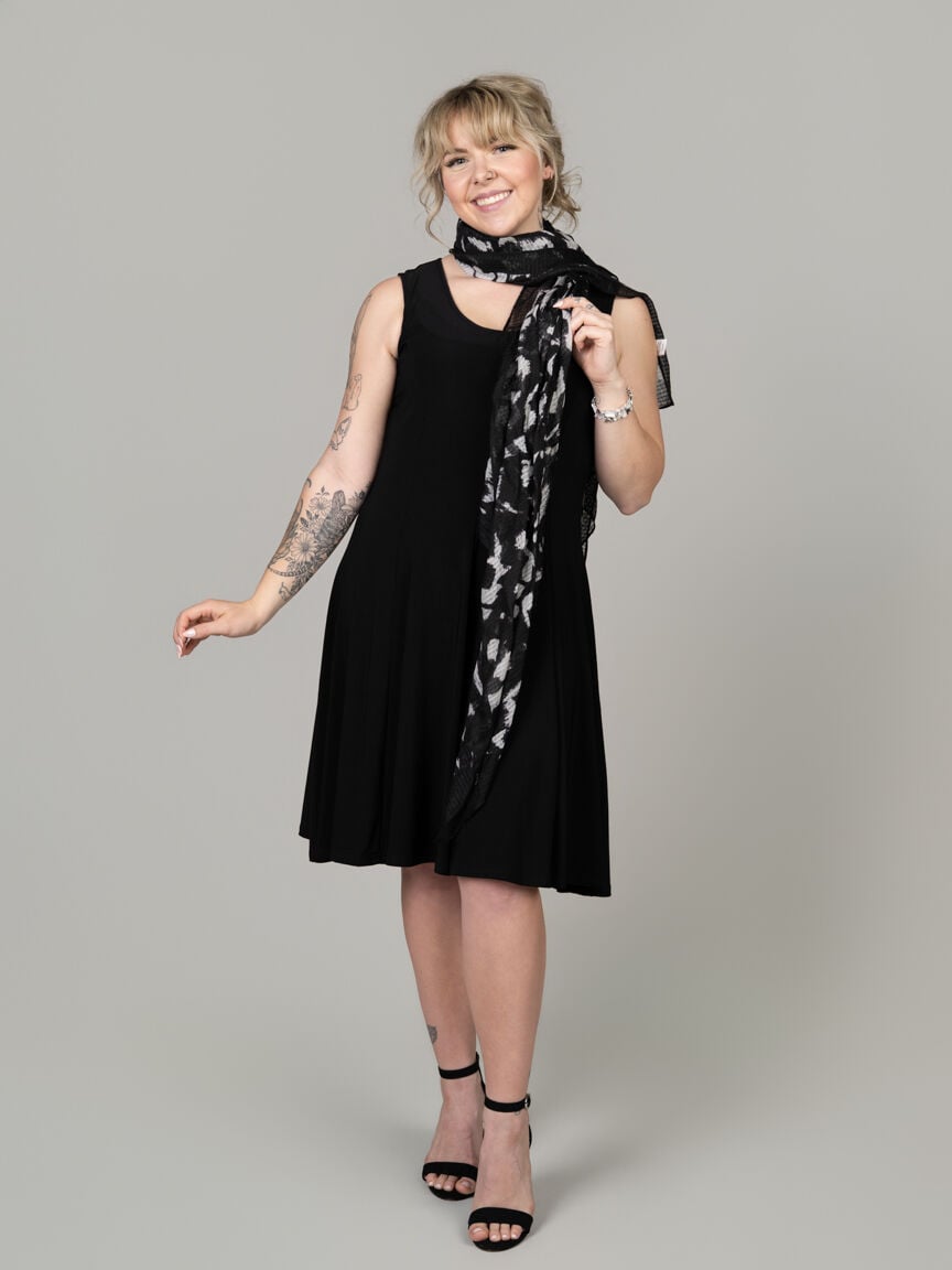 Lightweight Sheer Scarf with Smooth Hem