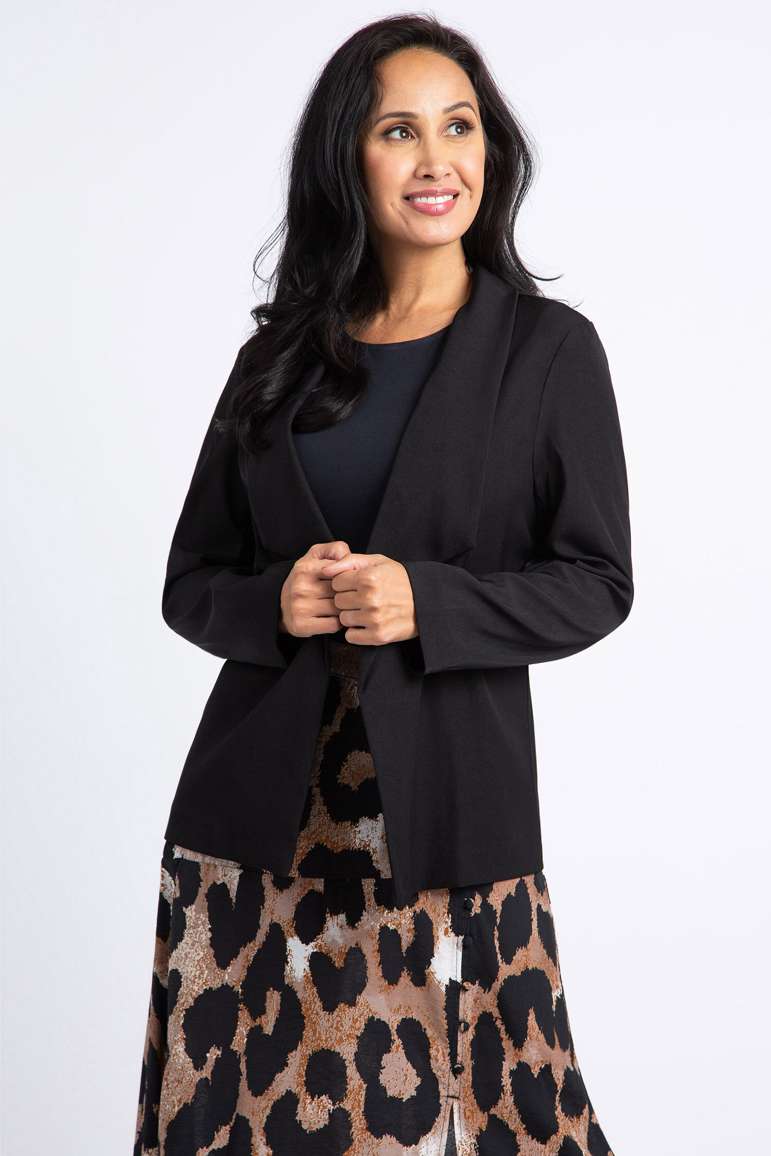 Drape Neck Blazer Image 2