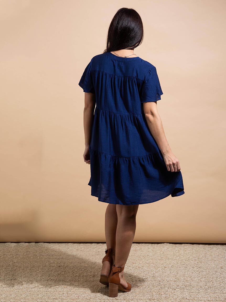 Button-Up Babydoll Dress Image 3