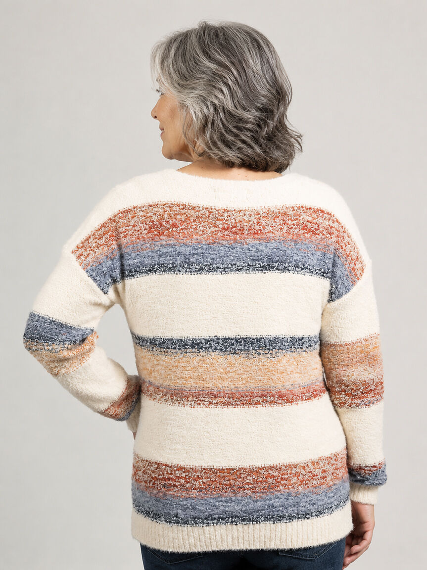 Boucle Yarn V-Neck Sweater