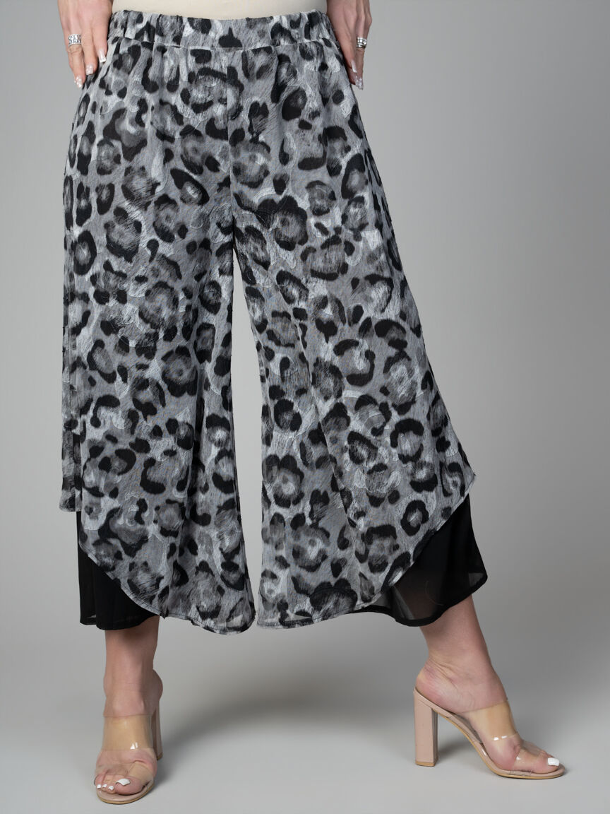 Layered Lightweight Elastic Waist Pant