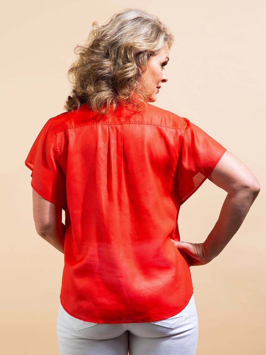 Short Sleeve Georgette Blouse Image 4