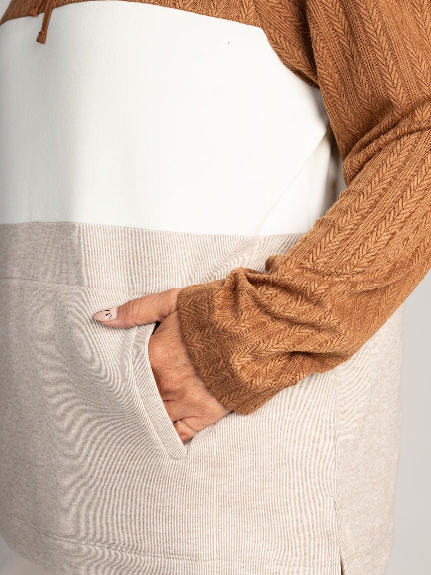 Colour Block Cowl Neck Top