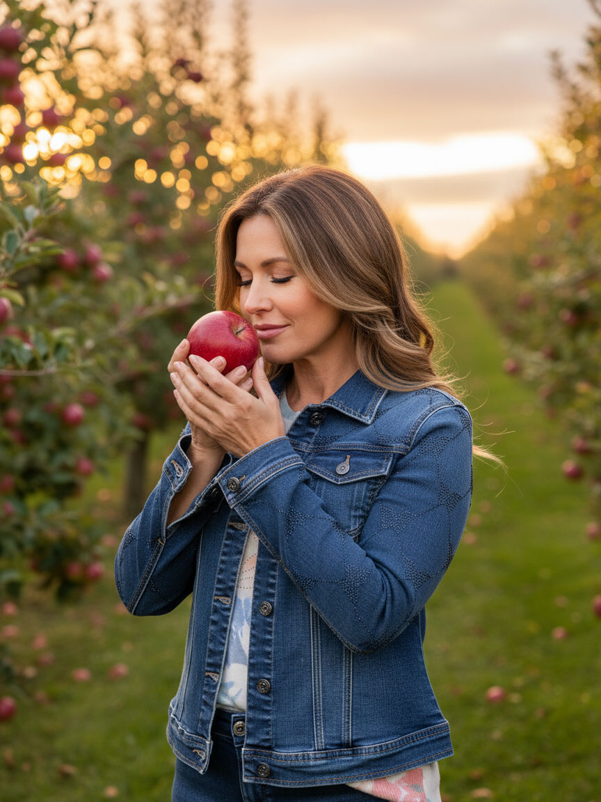 Denim Jacket with Hotfix Butterfly Detail