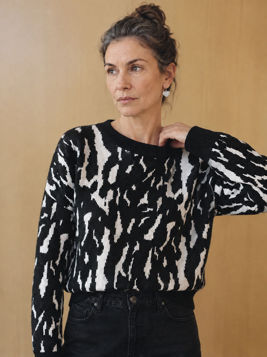 Printed Tunic Sweater