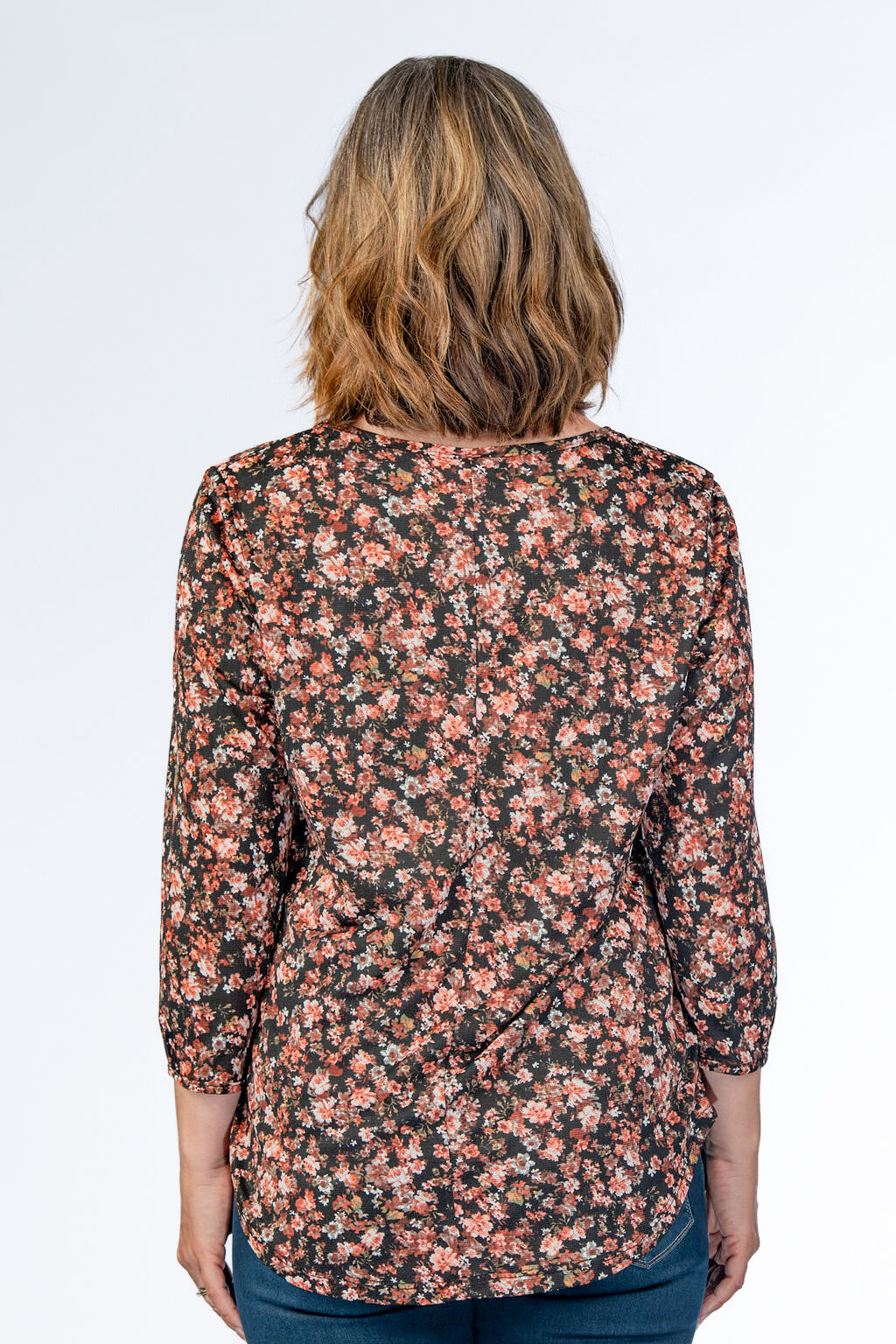 Rib Floral Top Image 3