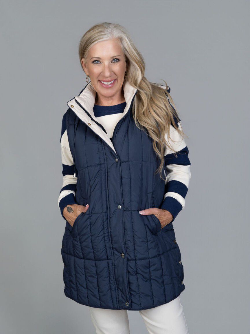 Reversible Quilted Hooded Vest