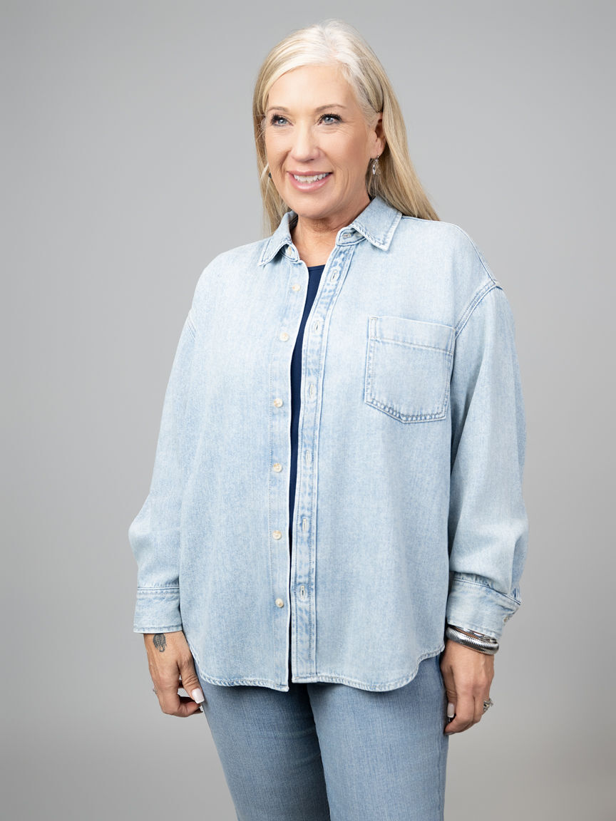 Long Sleeve Beach Button Down Shirt