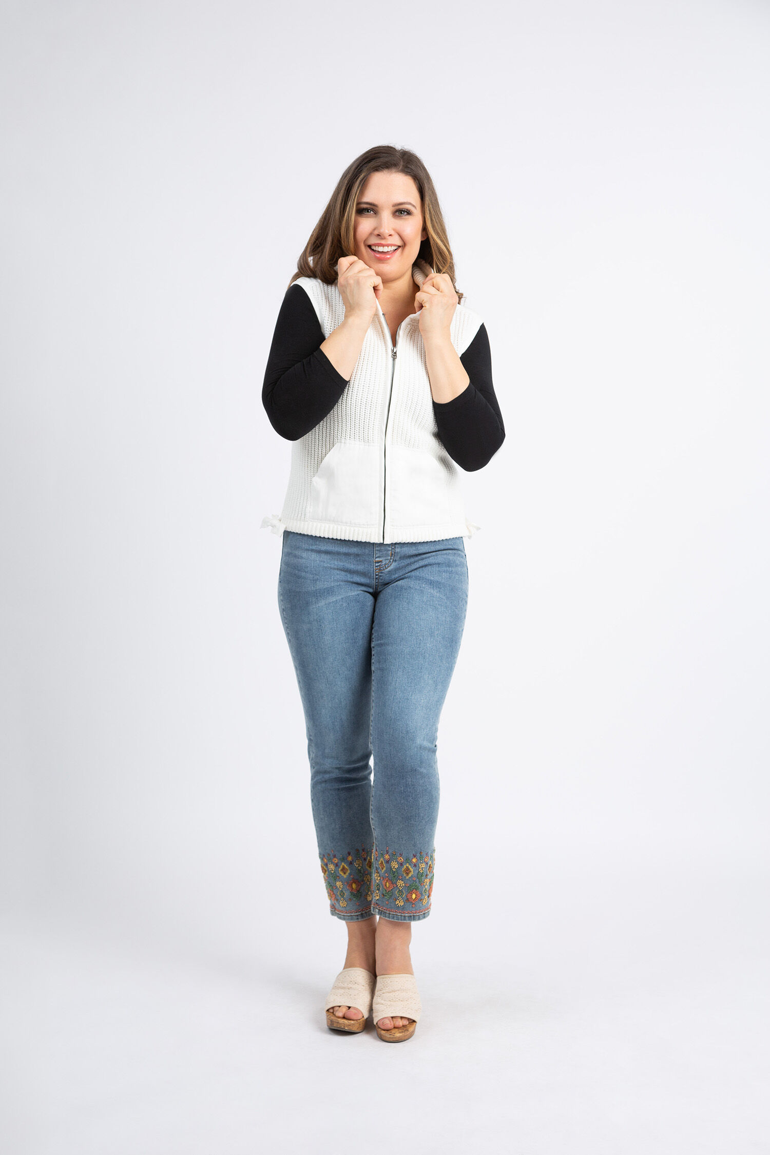 Hooded Knit Vest Image 1
