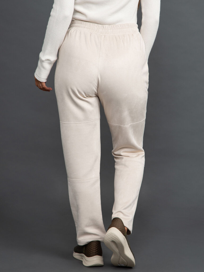Cropped Suede Pull-On Pant Image 4