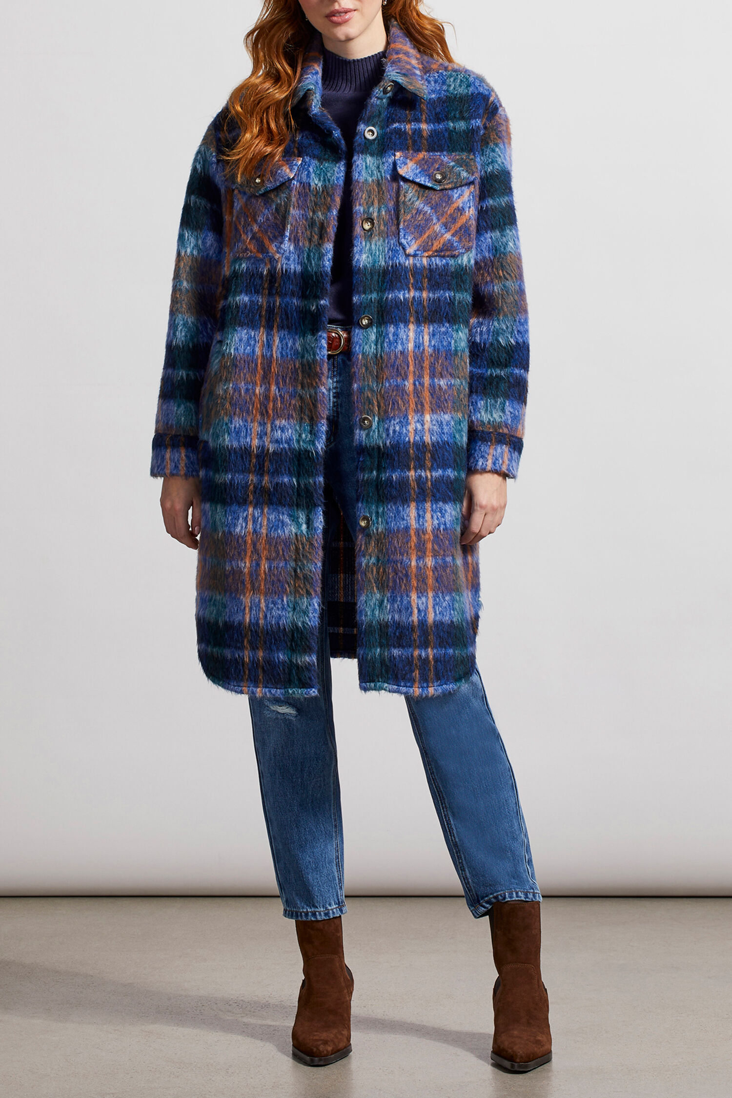 Long Brushed Shacket Image 2