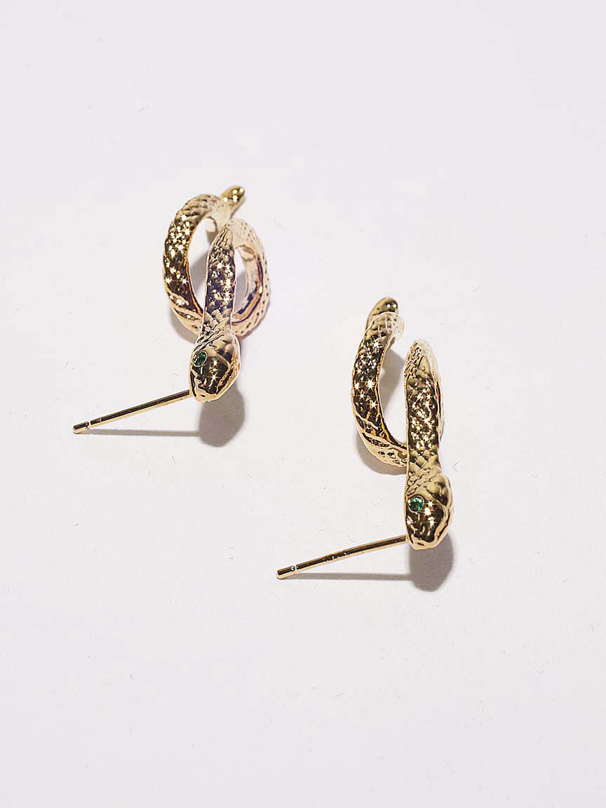 Snake Stud Earrings Image 2