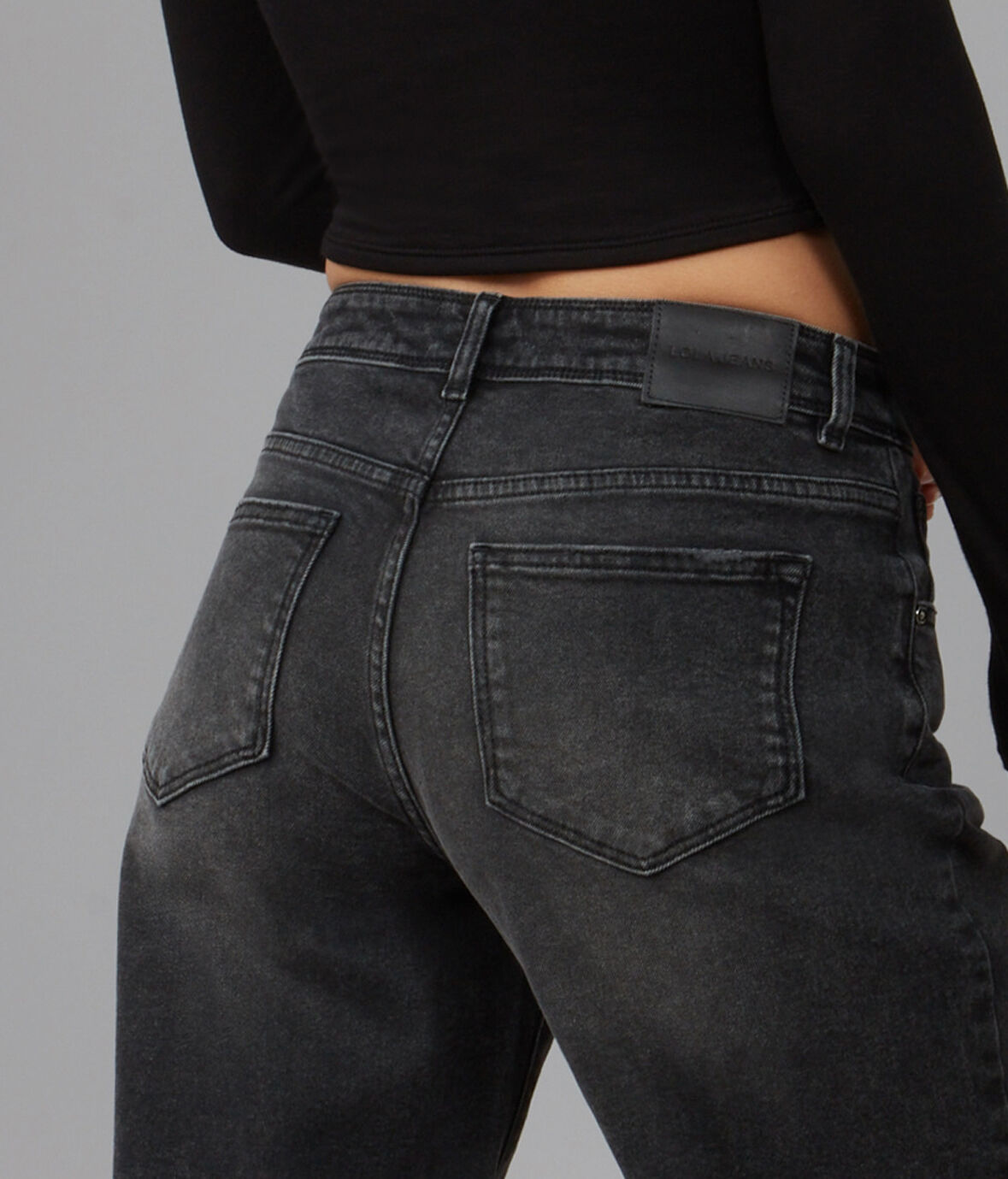 High Rise Straight Leg Jeans Image 3