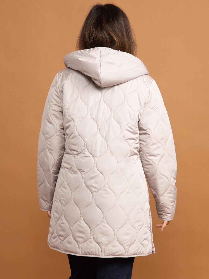 Chain Quilted Hooded Jacket Image 4