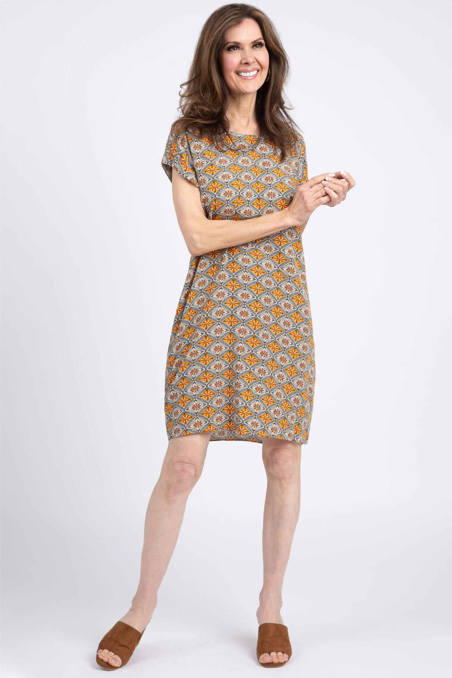 Medallion Print Shift Dress Image 1