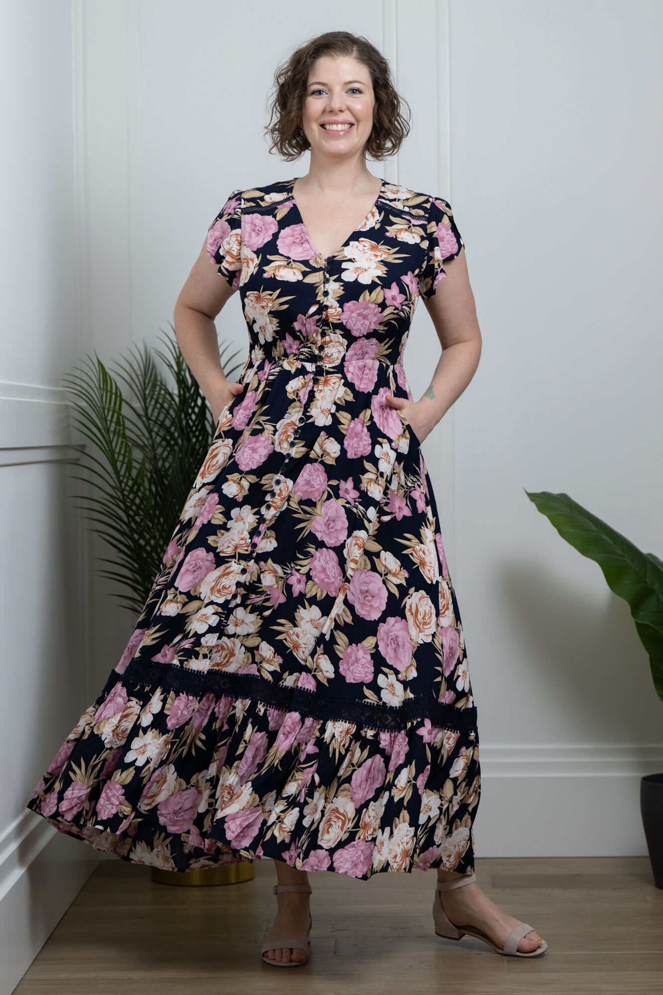 Floral Ruffle Maxi Dress Image 1