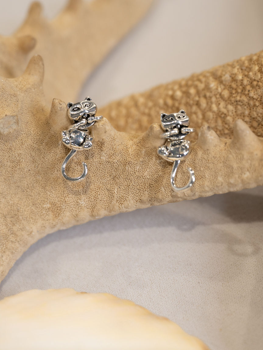 Cat Ear Jacket Earrings