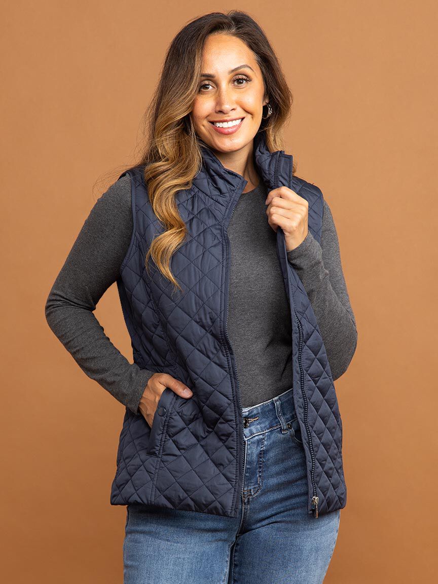 Quilted Zip-Up Vest Image 2