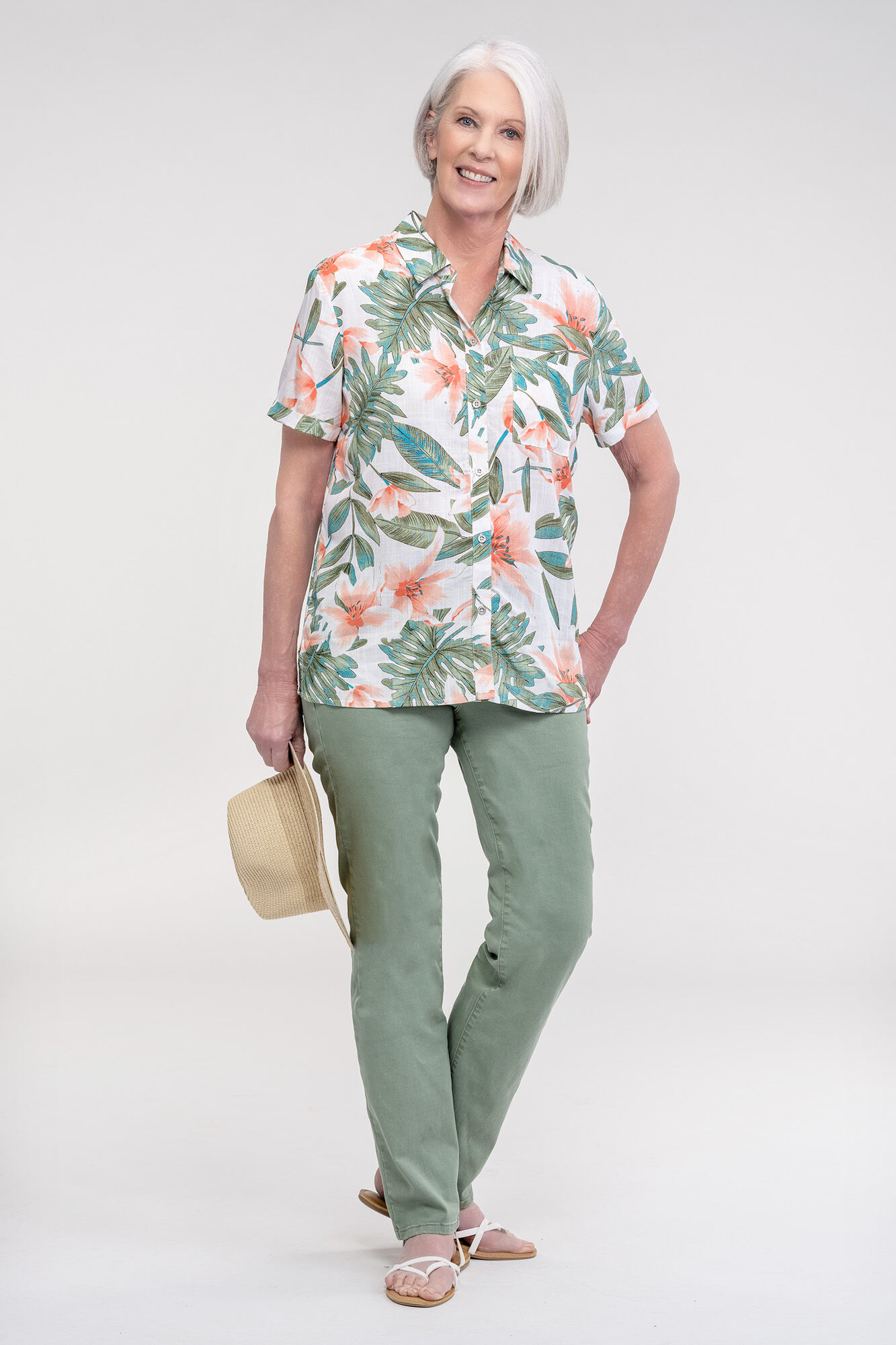 Hawaiian Print Camp Shirt Image 2