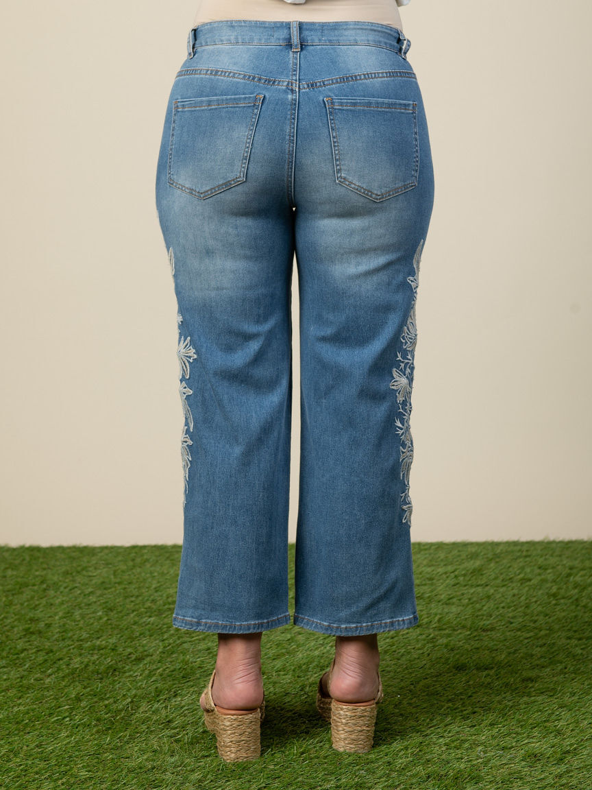 Audrey Mid Rise Girlfriend Crop Jeans Image 2