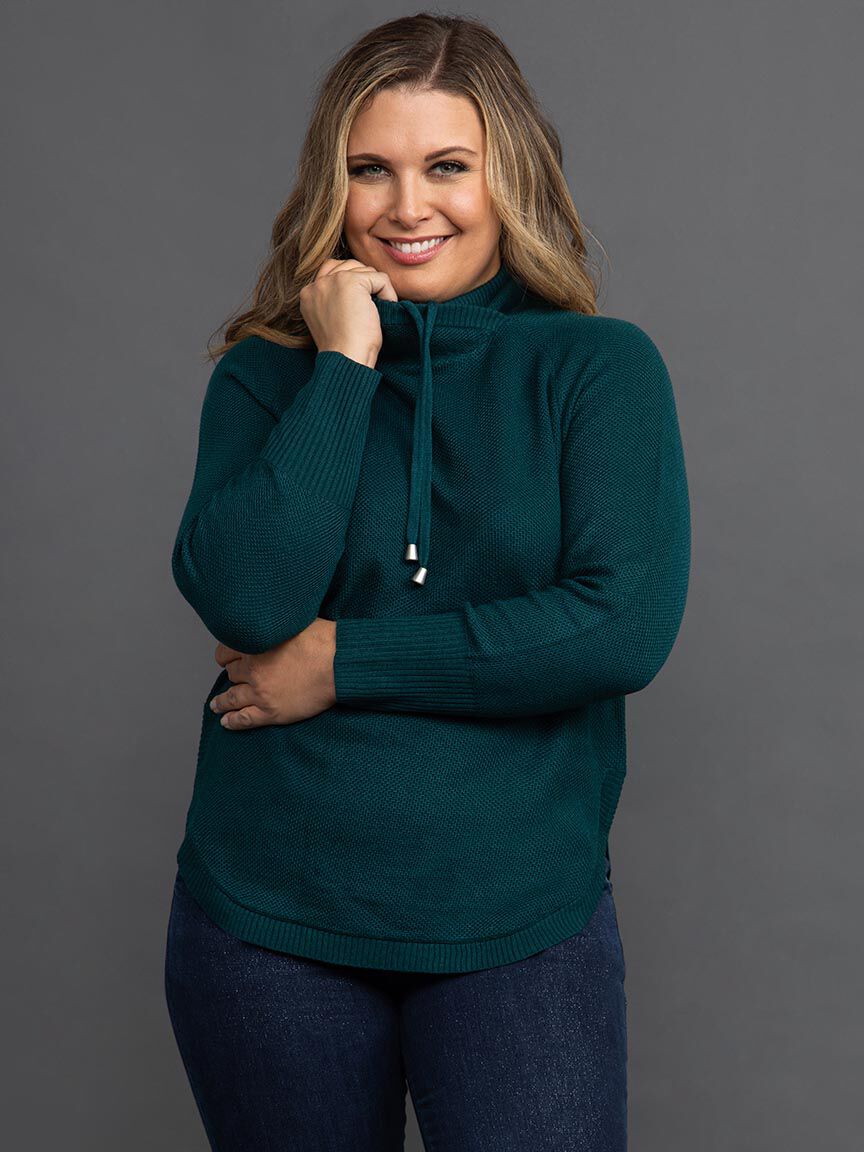 Mock Neck Long Sleeve Sweater Image 2