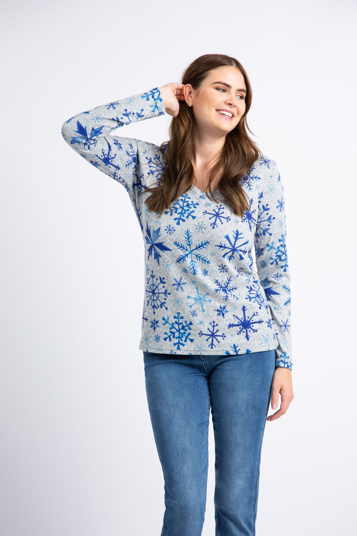Long Sleeve Snowflake Top  Image 2