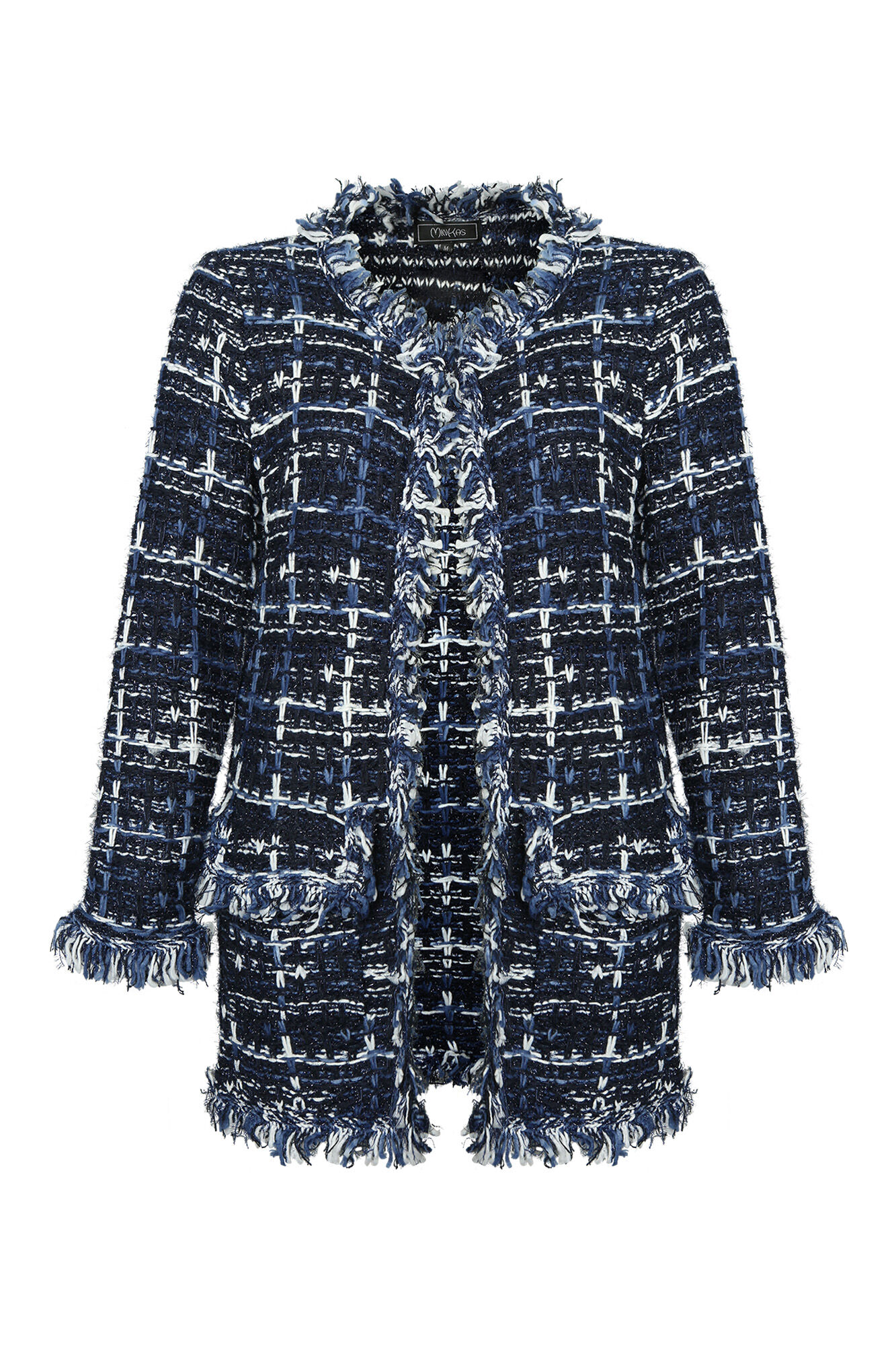 トップス mideal plaid pattern cardigan Plaid Print Open-Front Cardigan