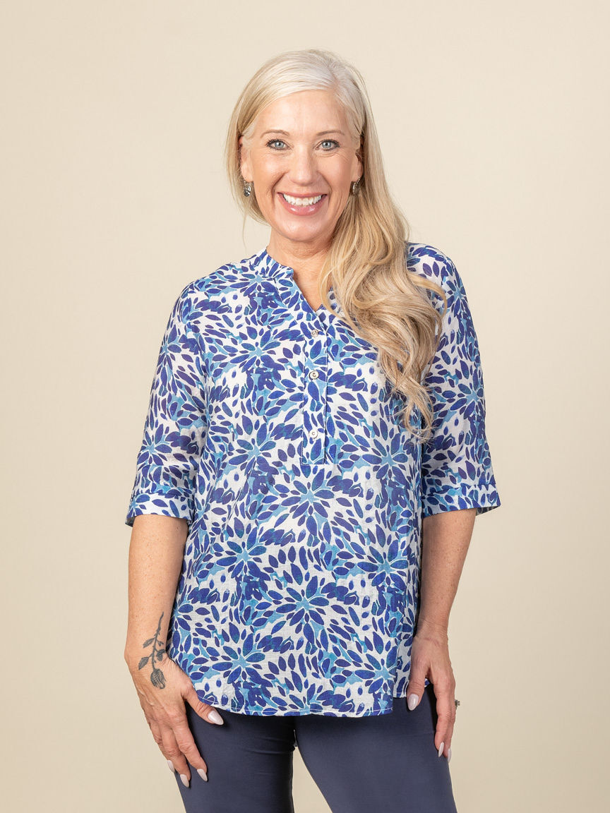 Elbow Sleeve Pullover Blouse Image 1