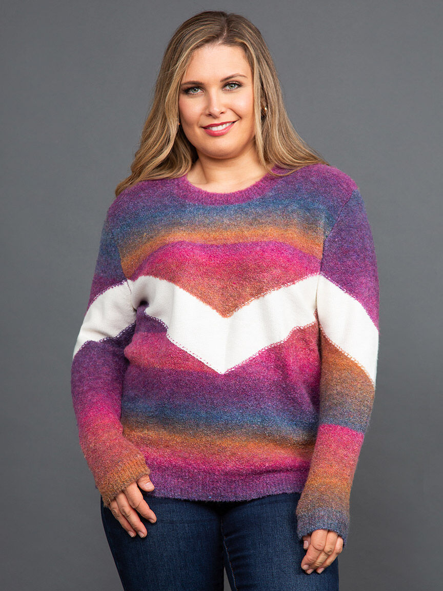 Long Sleeve Boucle Sweater Image 2