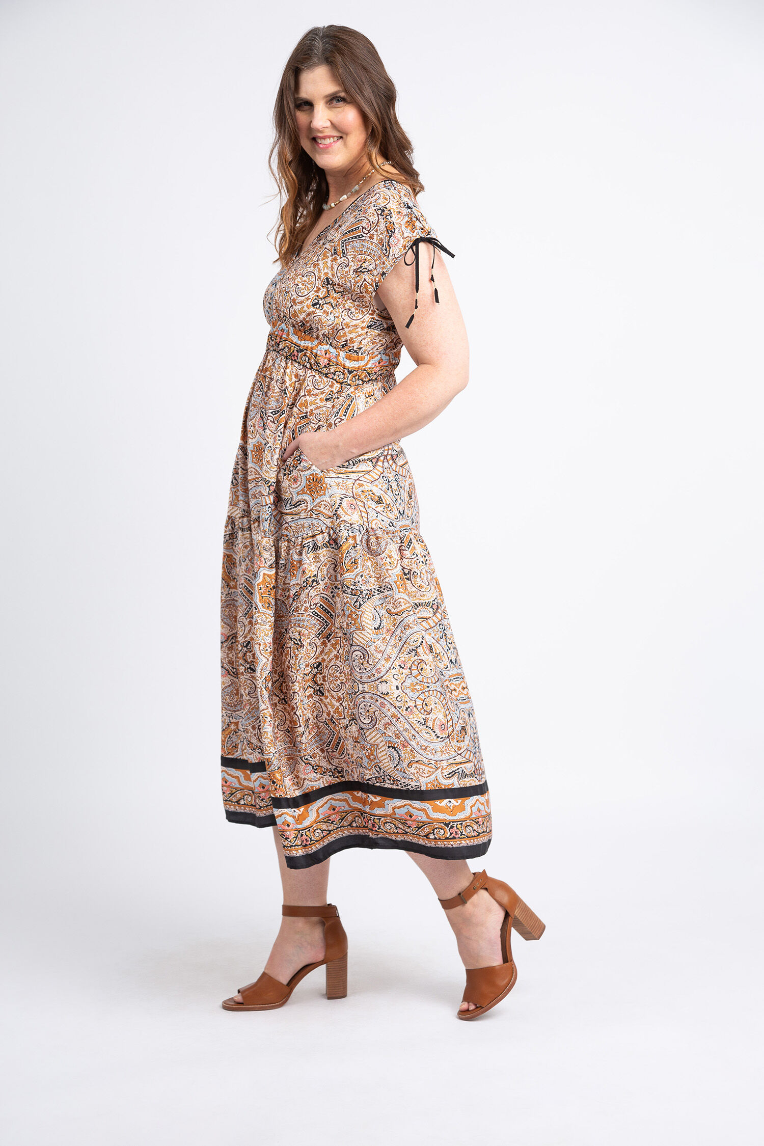 Vintage Print Maxi Dress Image 2