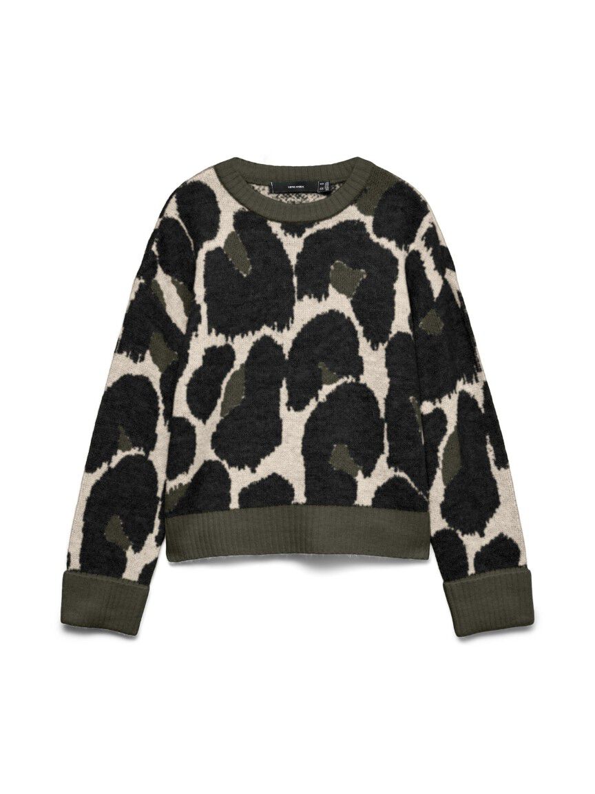 Crew Neck Printed Sweater