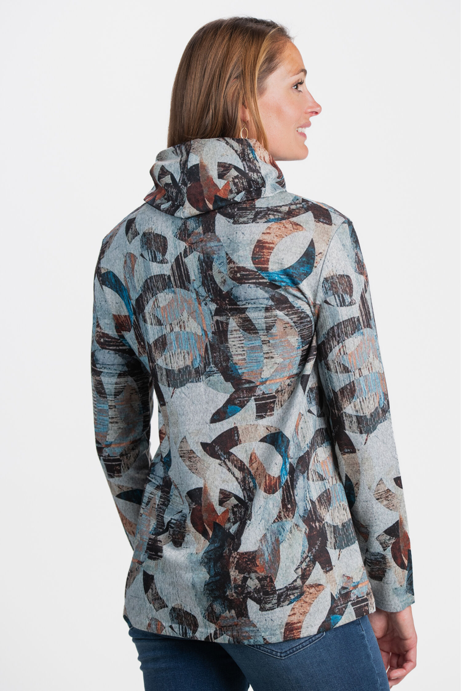 Long Sleeve Cowl Neck Pullover  Image 2