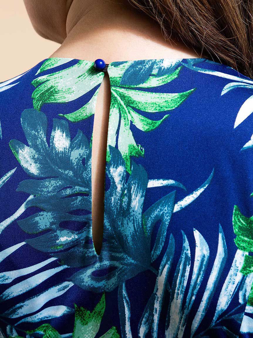 Short Sleeve Tropical Jumpsuit Image 4