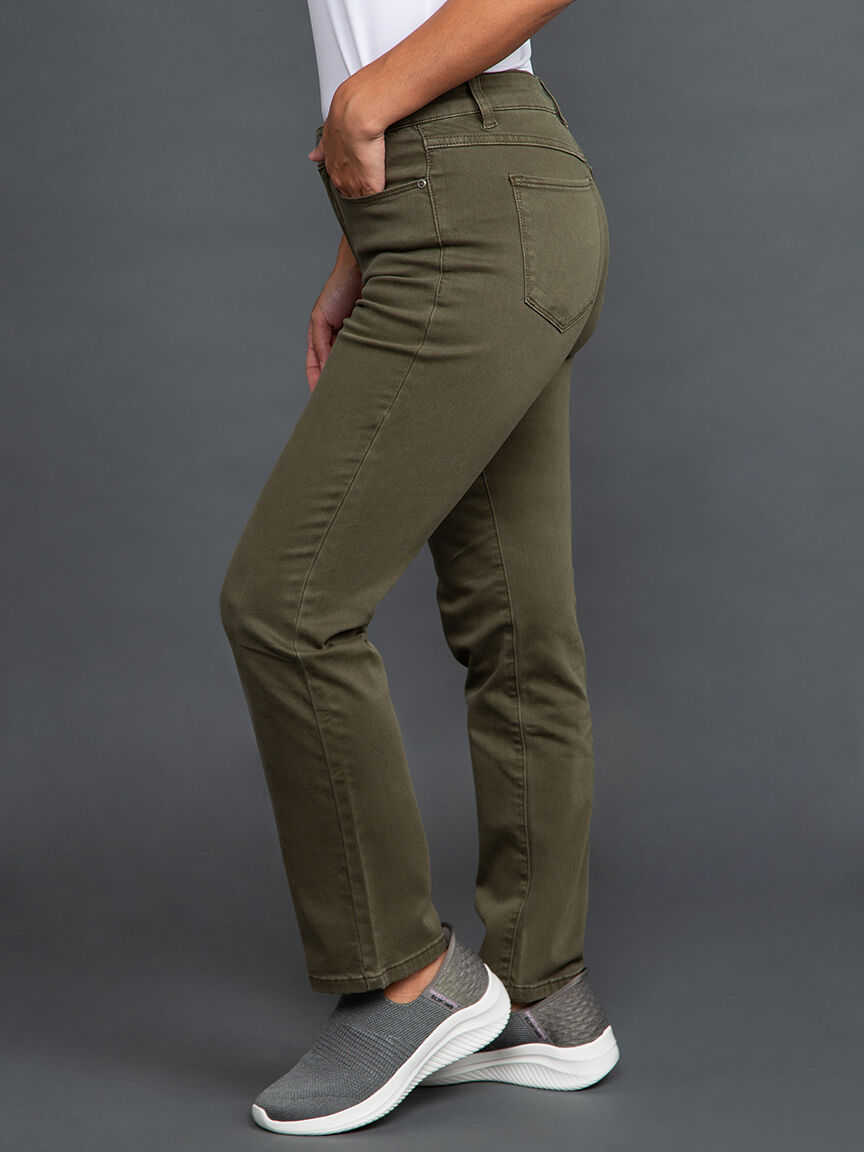 Petite 5 Pocket Colored Jeans Image 3