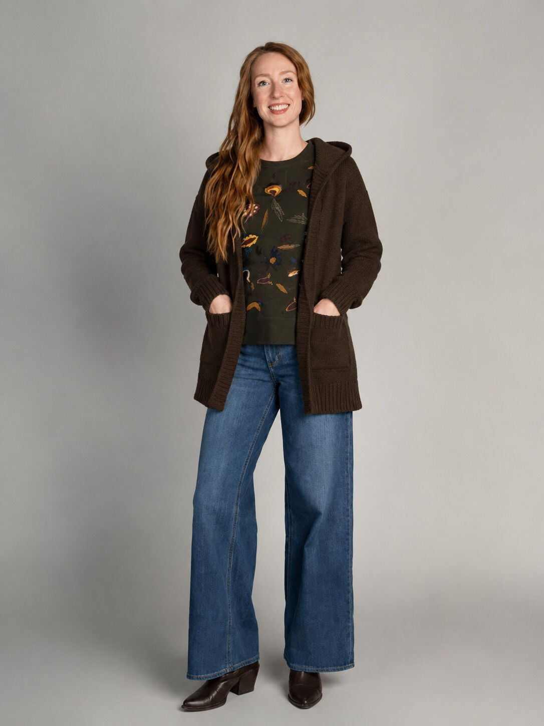 Hooded Open Front Cardigan