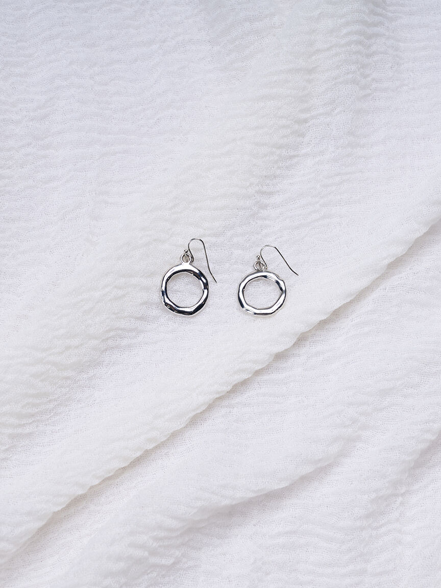 Silver Plated Necklace and Earring Set with Resin Pendant 