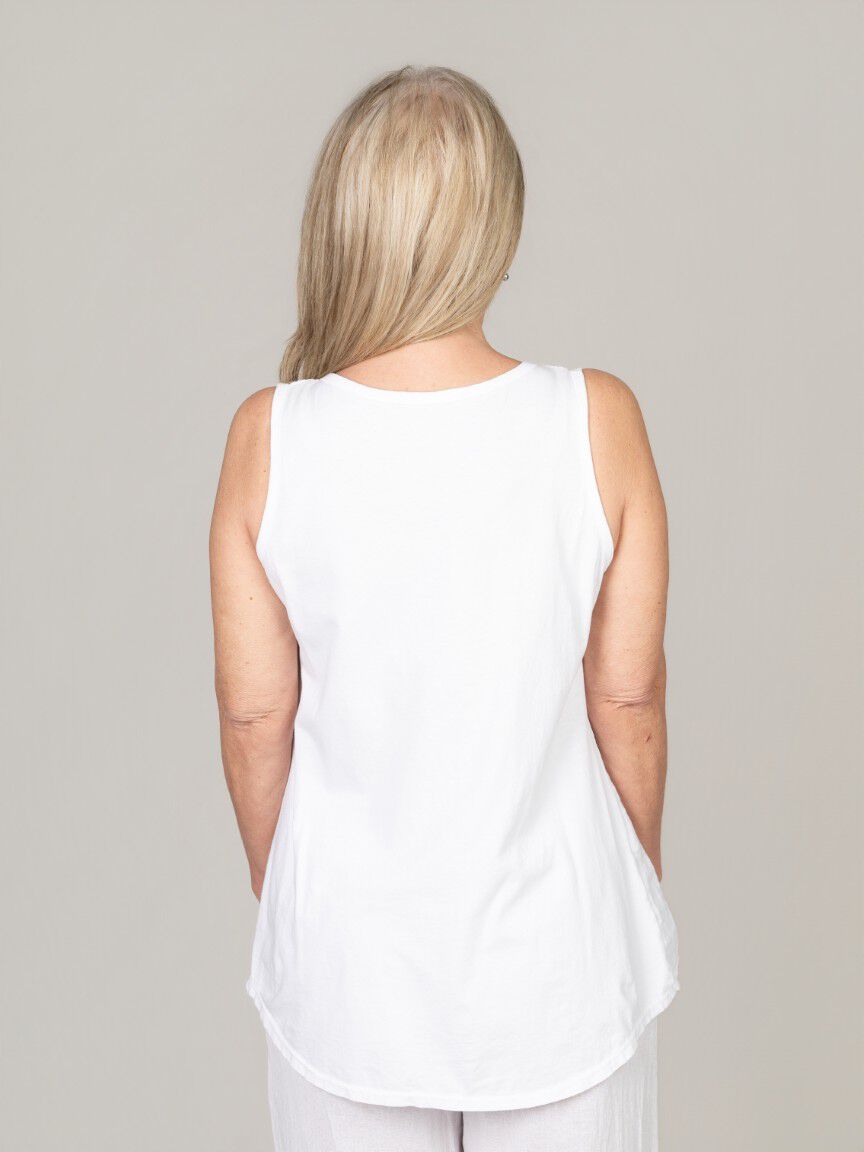 Sleeveless Top with Metallic Detail