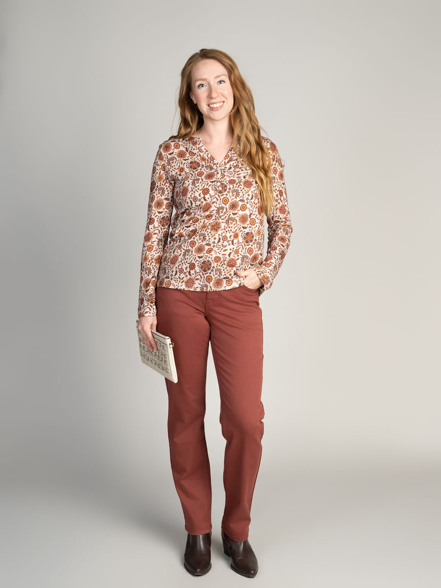 Long Sleeve Henley Top