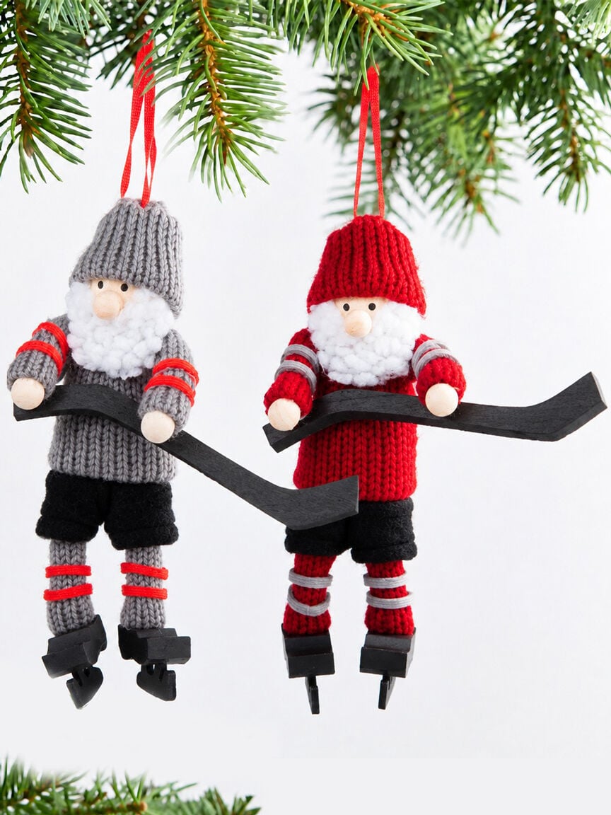 Hockey Player Winter Decor Ornament
