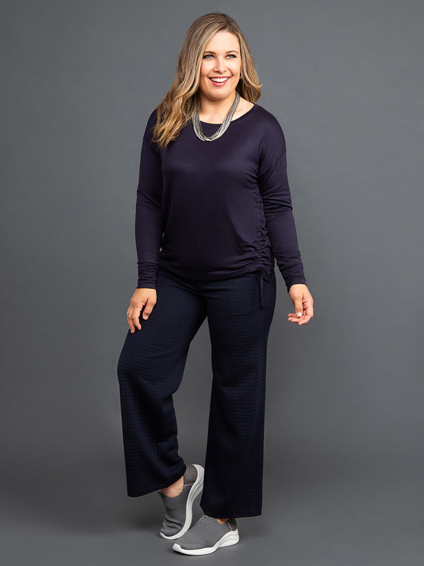 Wear-Two-Ways Long Sleeve French Terry Top Image 1